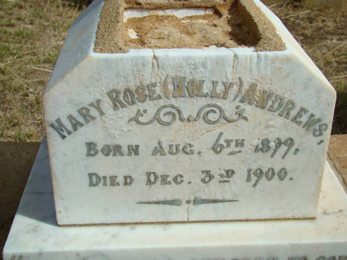 Headstone of Mary Rose Andrews