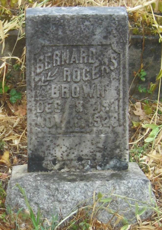 Gravestone of Bernard Rogers Brown