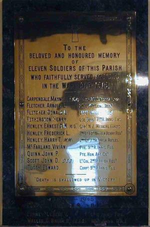 War Memorial Rathmichael Church