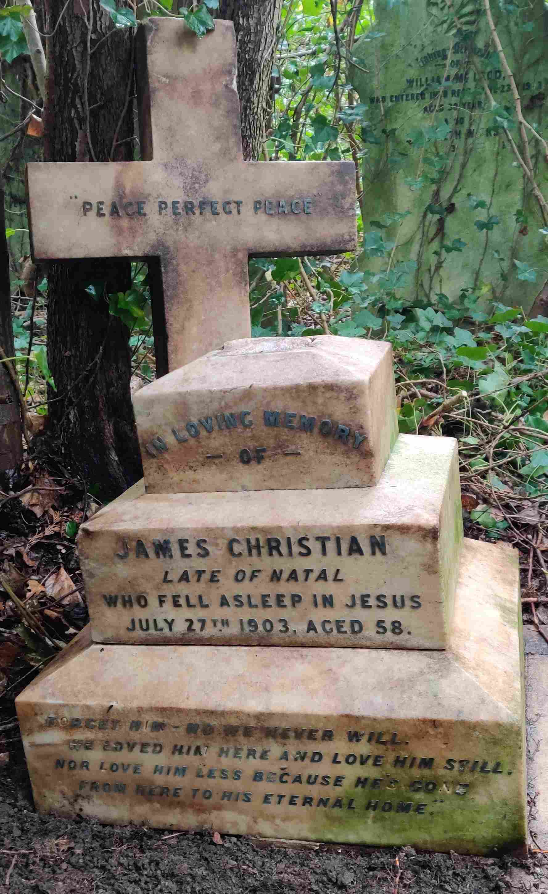 James Jesse Christian gravestone