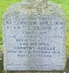 Gravestone of Alexander William Maxwell Clark