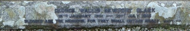 Gravestone of George Wallis Newport Clark