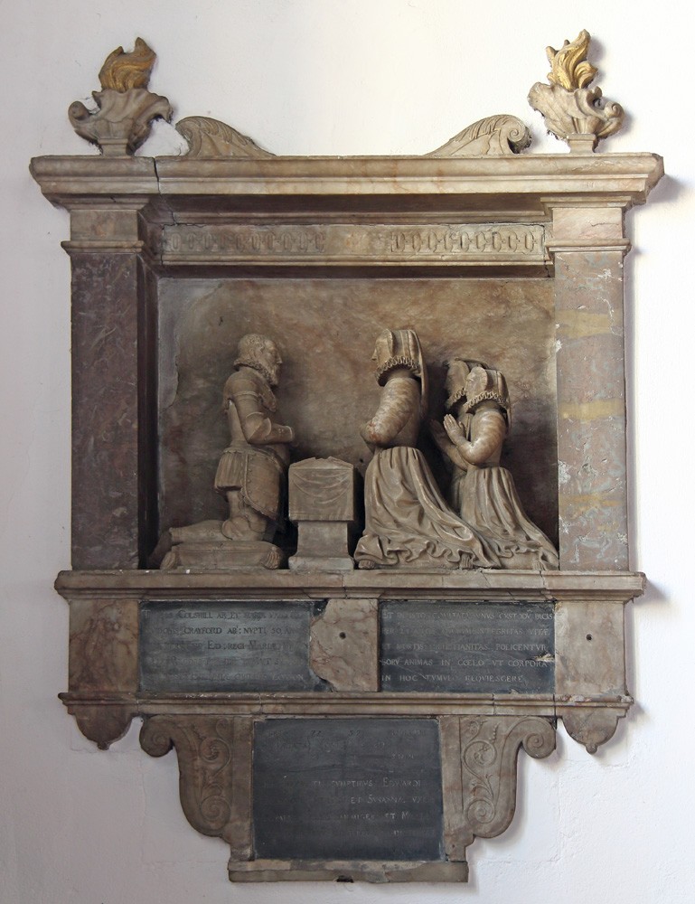 Memorial to Thomas Coleshill and Mary Crayford in Chigwell