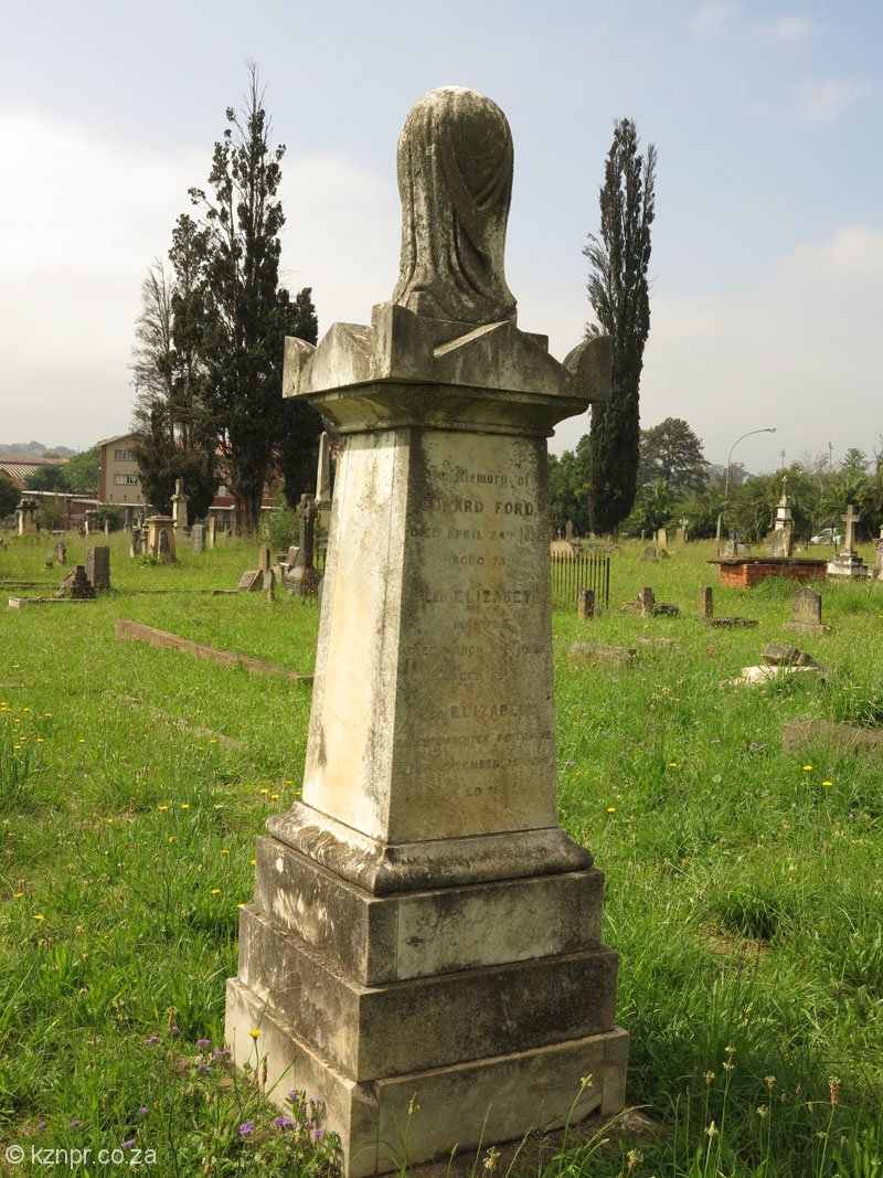 Grave of Edward Ford, Elizabeth (Fiunnell) Ford and Elizabeth (Ford) Johnson