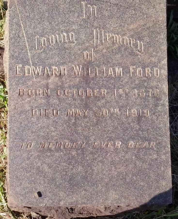 Gravestone of Edward William Ford