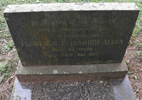 Grave of Florence Elizabeth (Ford) Allen