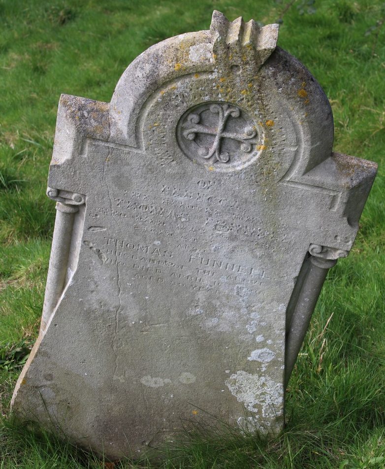 Headstone of Thomas Funnell and Rebecca (Upton) Funnell