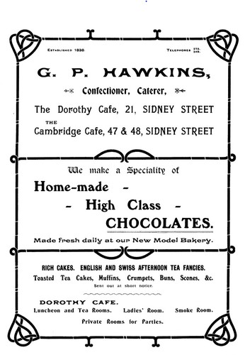 Advertisement for the Dorothy Cafe