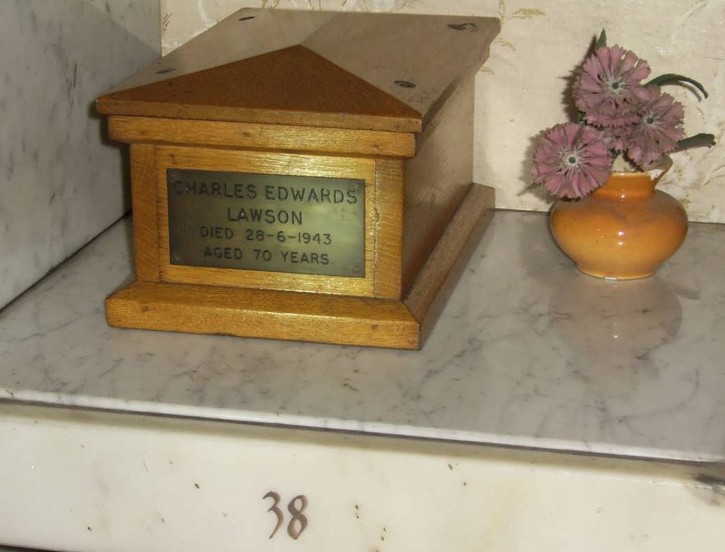 Ashes of Charles Edwards Lawson