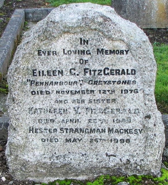 Headstone of Hester Strangman Mackesy