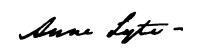 Anne (Maxwell) Lyte signature