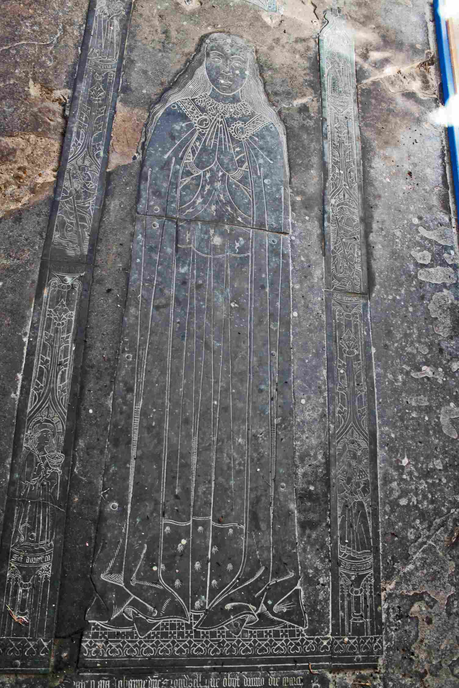 Memorial brass of Joan Stanhope