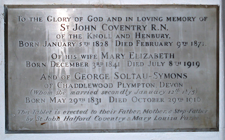 Mary Elizabeth Todd memorial plaque