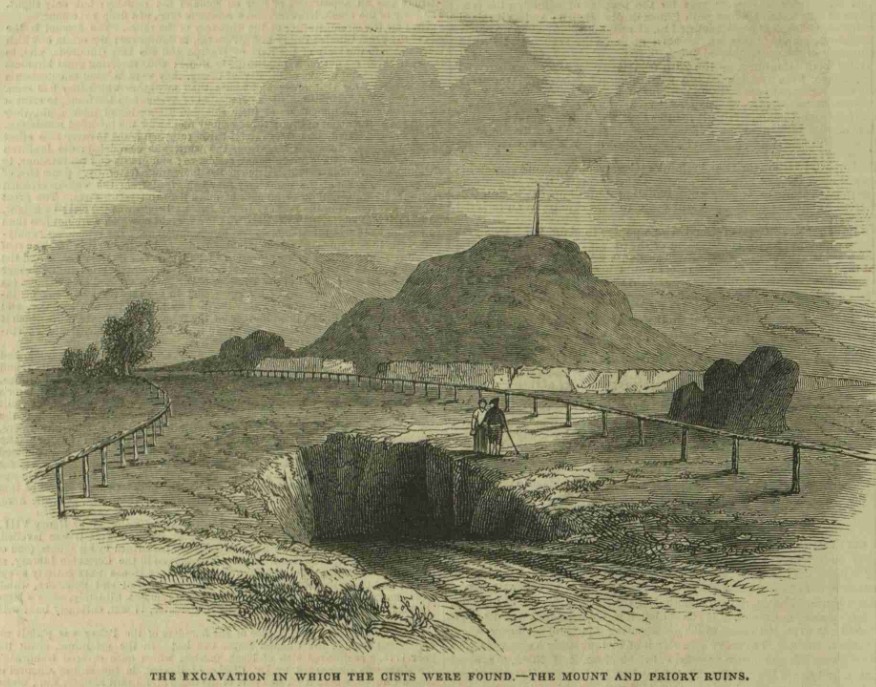 Railway cutting at Lewes Priory